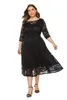 Vestidos plus size verão elegante tamanho grande 5XL 6XL meia manga casual feminino vestido midi renda primavera feminino tamanhos grandes vestidos de festa de casamento vestidos de noite 230715