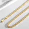 Chains 925 Sterling Silver Necklace For Men Women Width 2/2.5MM Keel Link Chain Plating Gold Platinum Ccolor Length 45 50 55 60CM High