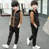 Clothing Sets Children's Baby Boy Winter Clothes 3PCS Letter Tracksuit Camouflage Tops Pants Suit Kids Boys 10 To 12 Year Old