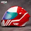 Motorhelmen DOT-helm Heren Dames Volledige zwarte lens Gepersonaliseerde Street Running Virtual White Cascos Para Moto