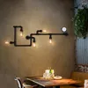 Vägglampa amerikansk retro loft industriell järnkonstdekor vatten pipe växel restaurang bar café gång sovrum kök ljus