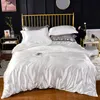 Set di biancheria da letto Set copripiumino Queen di fascia alta Set di biancheria da letto king size morbido e setoso Set di biancheria da letto matrimoniale singolo liscio in raso di poliestere di lusso 230715