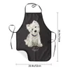 Westie West Highland White Terrier Dog Aprons Men Adult Unisex Kitchen ChefBib Tabier Cuisine Cooking Baking Gardening L230620