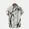 Mäns avslappnade skjortor 3D kort ärm kokosnöt träd tryck toppar hawaiian semester mode unisex sommar tee överdimensionerade kläder