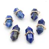 Anhänger Halsketten Natürliche Stein Blau Lapis Lazuli Halskette Charms Für DIY Frauen Männer Schmuck Machen Geburtstag Geschenk Größe 20x35mm