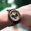 その他の時計バードファッション多機能クォーツ腕時にクロノグラフカレンダーパーソナライズされた刻まれた時計ギフトボックス230716