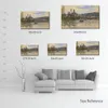 Fine Art Canvas Painting La Seine à Vetheuil 1879 Reproduction artisanale de Claude Monet Home Decor