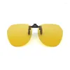 Lunettes de soleil Vintage polarisées Flip Up Clip sur hommes conducteur conduite Anti éblouissement Vision nocturne lunettes cyclisme lunettes de pêche lunettes