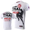 Męska muay thai t shirt lato oddychane szybkie suche koszulki bieganie fitness Sports Sport z krótkim rękawem bokserski boks