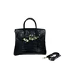 Luxury's handtas platinum lederen dames tas veer 2024 echte tas krokodil patroon grote capaciteit tas dames