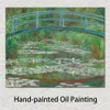 Canvas Wall Art The Japanese Footbridge Claude Monet Painting Handmade Oil Artwork Modern Studio Decor