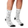 Chaussettes pour hommes Notes de musique drôles motif artistique imprimé Hip Hop hommes heureux garçons mignons Style de rue fou pour