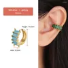 Hoopörhängen 2023 Fashion S925 Ear Cuff Böhmen Stack-kabl C-formad CZ Rhinestone Small Muffs Clip for Women Wedding Jewelry