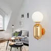 Vägglampa sängen korridor gång ljus glas globe sovrum studie spegel front