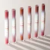 Błyszczyk 1pc Peach Pink Mirror Glaze podwójna głowa Water Light Light Waterproof Mat Mat Liquid Lipstick Makeup Cosmetics