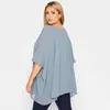 Kvinnors plus storlek tshirt plus size lossa batwing hylsa elegant sommarkapapblus kvinnor 34 ärm avslappnad arbetskontor tunika toppar stora storlek kläder 7xl 230715