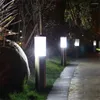 Outdoor Solar Tuinverlichting Waterdichte RVS Pathway Pijler Licht Binnenplaats Patio Villa Landschap Gazon Lampen