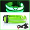 Dog Collars Rechargeable Adjustable LED Flashing Glowing Collar