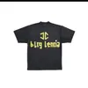 BLCG Lencia Summer Thirts High Street Hip-Hop Style 100 ٪ جودة القطن ونساء السقوط الأكمام الفضفاضة قمم كبيرة الحجم 23157