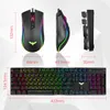 Combo tastiera mouse Havit Gaming Combo tastiera e mouse meccanici 4800 DPI Mouse a 7 pulsanti Interruttore blu cablato 104 tasti Tastiere retroilluminate arcobaleno 230715