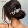 TOPQUEEN HP515 Woman Tiara Bridal Hair Comb Headdress Wedding Hair Accessories Bride Head Jewelry Wedding Hair Clips Ornaments L230704