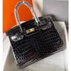 Luxurys Handbag Platinum Leather Nile Crocodile Skin Womens Bag Pure Cousue BK25 BAG 30H peut être haut de gamme privé