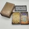 Działania na świeżym powietrzu Aktywność Wspaniała gra karciana 80pcs złota folia Tarot Luxe Wodoodporne karty wróżbiarne z efektem brokatowym 230715