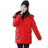 Trenchcoats voor dames 2023 Style Medium Long Down Cotton-Padded Jacket Girl Koreaanse versie Be All-Match Winter Thicken Warm houden Studentenjas