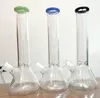 Nyaste färgade bongs vattenpipa vattenledningar 10 tum höjd med glasskåladapter Pyrex oljeriggar tjock återvinnare bubbler rökverktyg