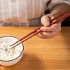 Chopsticks 2023 5 par japanska koreanska återanvändbara naturliga boksked kinesiska set handgjorda presentpaket