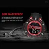 Armbanduhren Digitale wasserdichte SMAEL-Uhr Top-Marke Stoppuhr Montre Herrenuhren LED 1526 Herren Militärsport