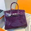 Sac à main du Nile Platinum Nile Luxurys Crocodile en cuir 30 pouces Pure Couture Fashion Fashion Womens