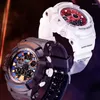 Horloges Mark Fairwhale Herenhorloge Elektronisch uurwerk Polshorloge Timer Dubbel display Multifunctionele waterdichte horloges voor heren 4350