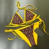 Bikini Summer Designer Women's Bikini مجموعة مثيرة مفتوحة الظهر الحزام لوفرة ملابس السباحة الفاخرة من قطعتين تقسيم ملابس السباحة الشاطئ