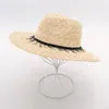 Wide Brim Hats X312 Adult Raffia Straw Sun Hat Lady Chain Decorated Jazz Cap Female Beach Caps Panama