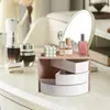 Scatole da stoccaggio Organizzatore di trucco Organizzatore squisito Workmanship a 360 gradi Box rotante BAGNO BAGNO BAGNIA DESKTOP BEAZIA