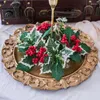 Decoratieve Bloemen Kerst Ornamenten Kaarshouder Kandelaar Krans Middelpunt Planten Home Decor Jaar Xmas Bruiloft