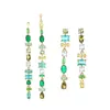 Charmant femmes coloré 3A Zircon gland boucles d'oreilles mode marque de luxe goutte d'eau gemme boucles d'oreilles élégante femme haut de gamme boucles d'oreilles mariage fête bijoux cadeaux