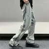 Jeans pour hommes 2023 Vibe Style côté fermeture éclair taille élastique hommes Baggy Cargo pantalon cordon pantalons de survêtement mâle Denim pantalon Vetement Homme