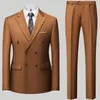 Herrenanzüge 2023, modisch, lässig, Boutique, zweireihiger Anzug, Hose / Herren-Business-Jacke, Blazer, Mantel, Hose, 2-teiliges Set