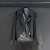 Chaquetas para hombre PFHQ Diseño de nicho Irregular Diagonal Cremallera Alta calidad 2023 Moda Otoño Traje Abrigo Ropa elegante con estilo