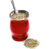 8OZ Argentina Mate Cup 304 Stainless Steel Water Cup with straw and brush
