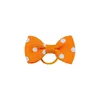 1.6 inch Kids Bow Ribbon Dot Rubber Band Ponytail Holder Baby Girls Hair Tie Children Headwear Hair Accessories