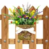 Decoratieve bloemen Kunstbloemenmand Deur Opknoping Garland Planten voor feesthuisdecoraties