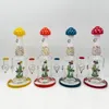 Champignons colorés Nouveau design populaire Perc Glass Bong Rig Bong en verre Bong en gros pour adulte