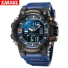 Horloges Smael 8049 Elektronisch horloge Heren Sport Waterdicht Multifunctioneel Grote wijzerplaat