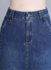 Юбки Женщины расколоть модную твердую длинную джинсовую юбку карандашной