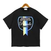 RH 디자이너 여름 남성 Rhude T 셔츠 남성 탑 레터 폴로 셔츠 자수 여자 Tshirts 의류 짧은 슬리브 대형 플러스 사이즈 티 #1