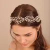 トレンディなプリアルクリスタルウェディングヘアアクセサリー女性のための手作りの花嫁ジュエリープロムティアラヘッドピースヘッドドレスL230704のためのブライダルヘッドバンド