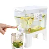 Vattenflaskor 3.5L Drink Dispenser med baskylskåp Kall Kettle Lemonade Juice Container Dryck Spigot